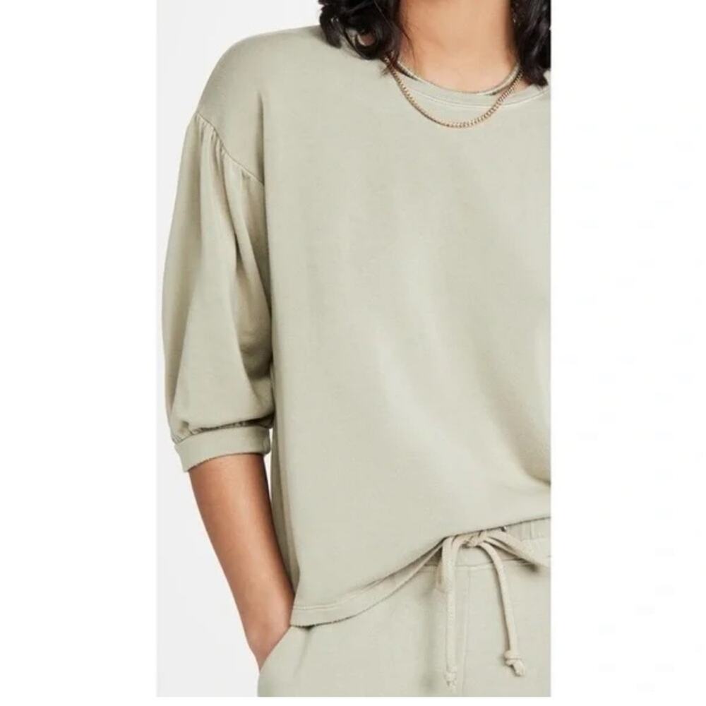 Sundry Balloon Sleeve Sweatshirt in Color Clay NWT 0/XS Loungewear Cozy Comfort